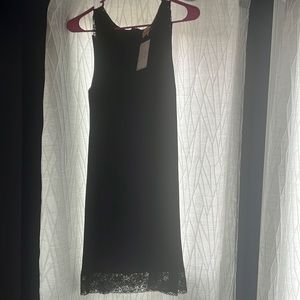 Black swan, black sleeveless dress
